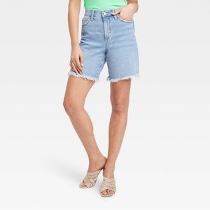 Women's High-Rise Vintage Bermuda Jean
Shorts - Universal Thread Light Blue